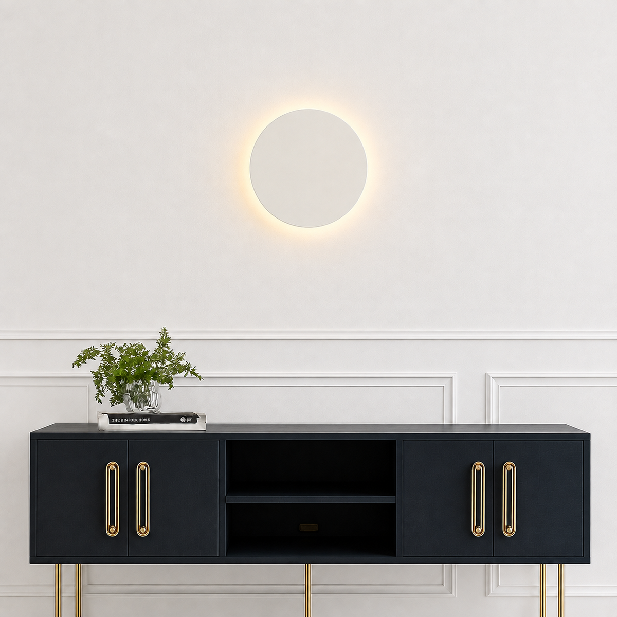 Applique Murale LED Ronde Bois ou Métal - Eclipséil