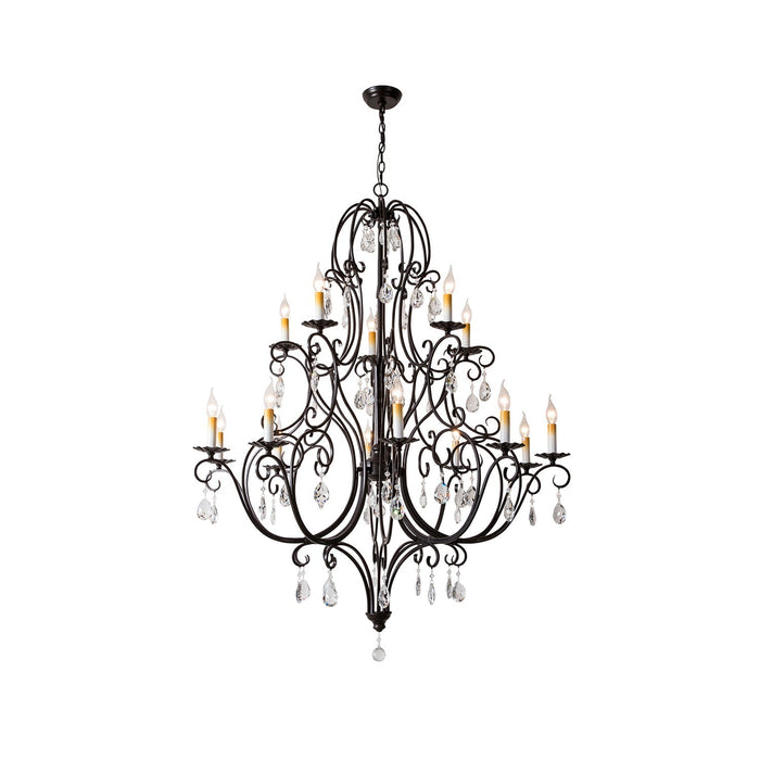 Lustre à Échelons en Métal Cristal Luxueux Postmoderne