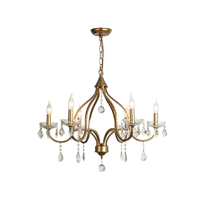 Lustre en Laiton Métal Cristal Vintage Alliant Luxe et Élégance