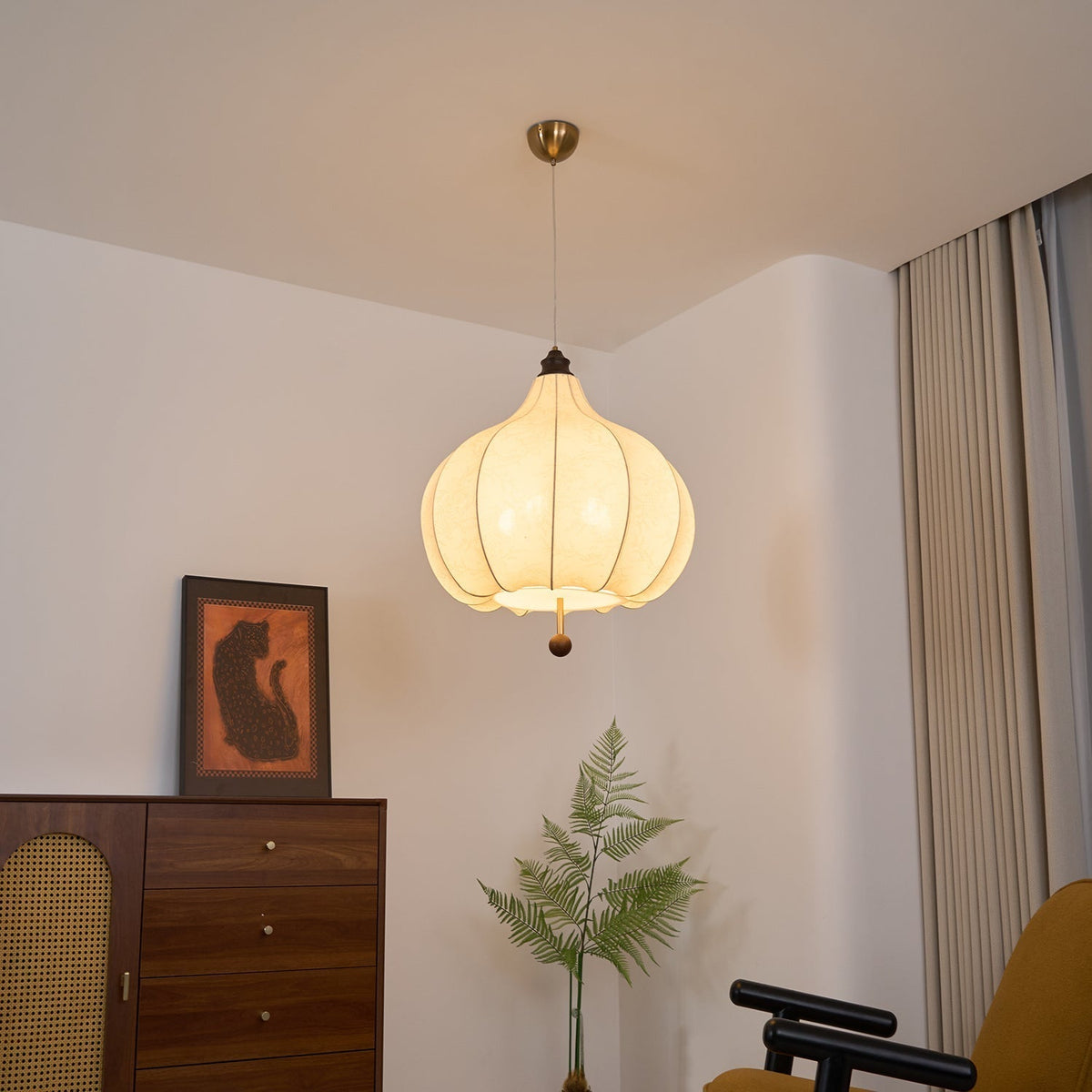Lanterna Lampe Suspension Tissu