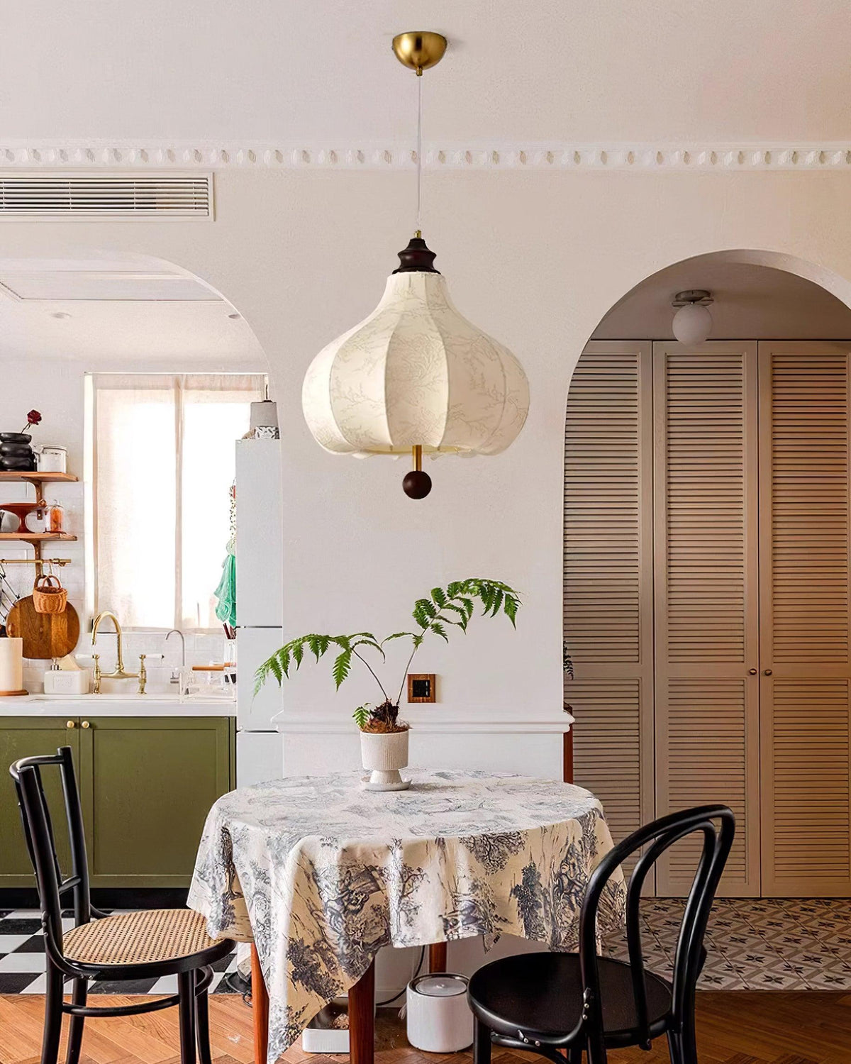 Lanterna Lampe Suspension Tissu