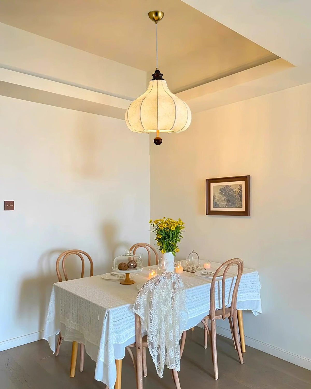 Lanterna Lampe Suspension Tissu