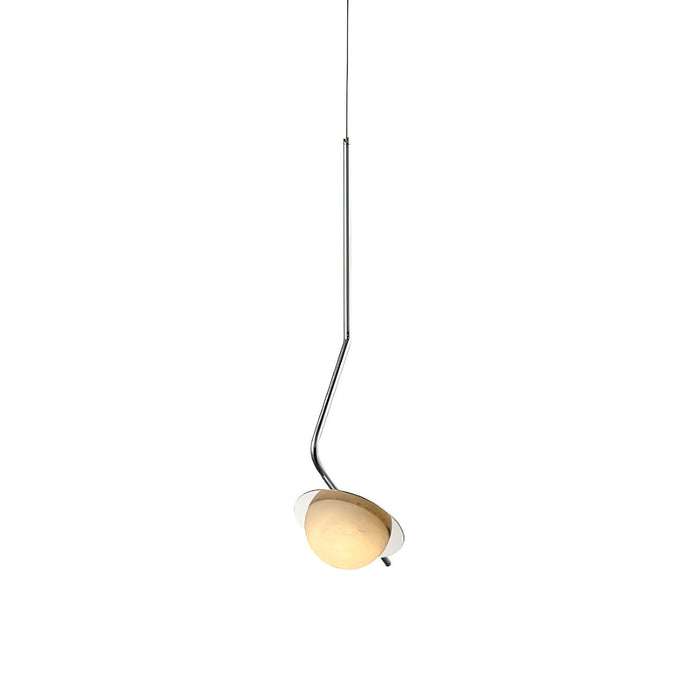 Ivvaros Lampe Suspension Chic Moderne Minimaliste Acier Inoxydable Alabastre