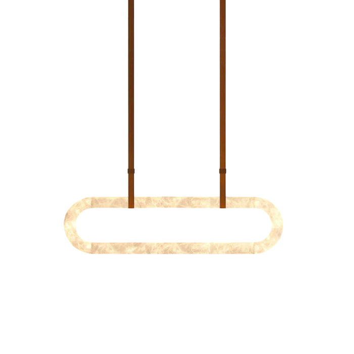 Vista Lustre Métal Albâtre Art Minimaliste Moderne