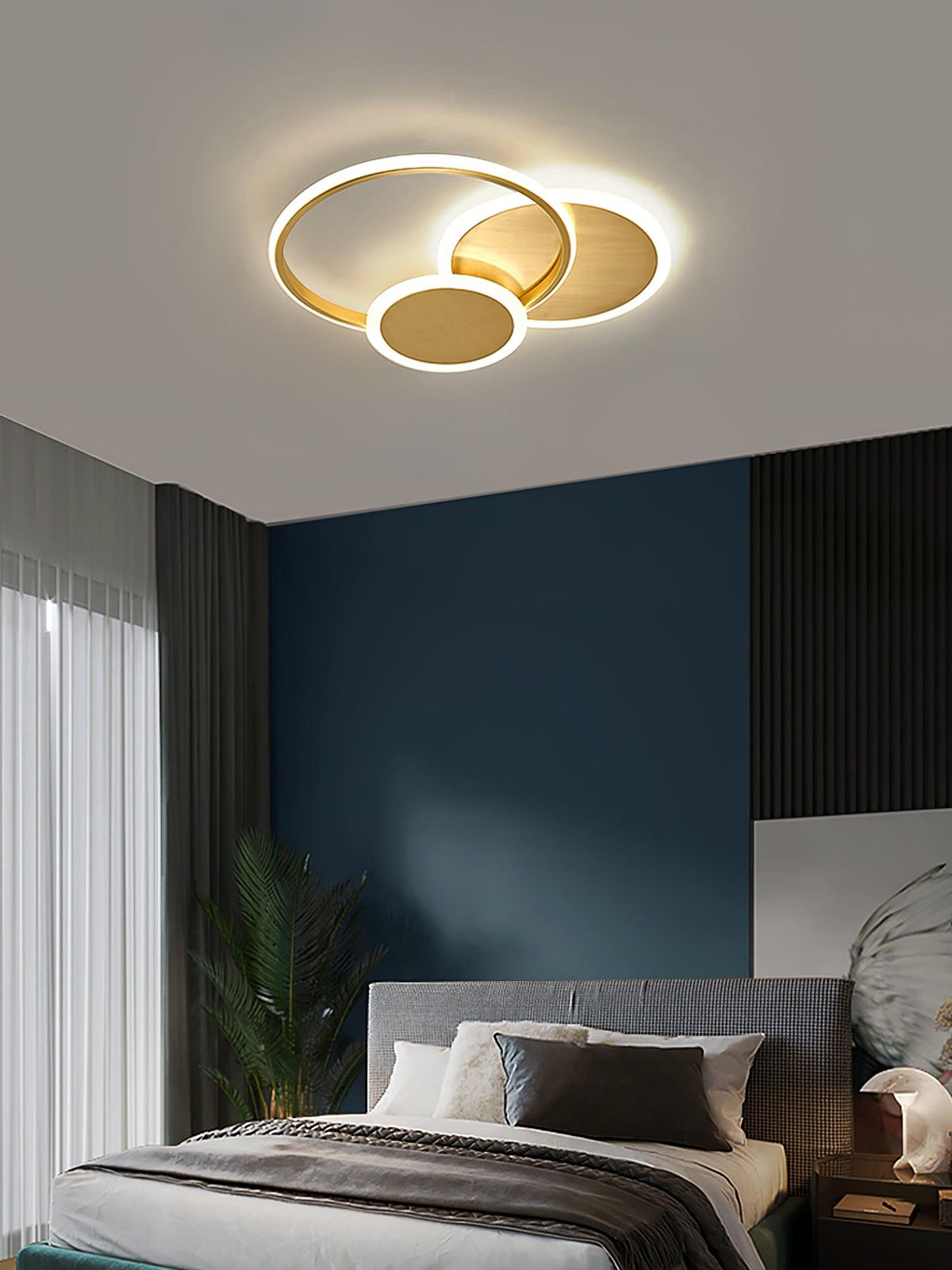 Veraee Lampe de Plafond LED Art Cercles