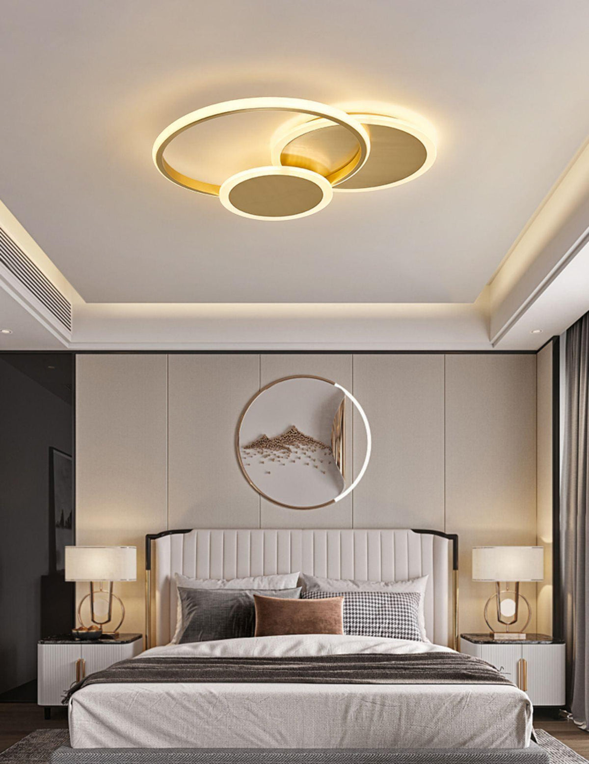 Veraee Lampe de Plafond LED Art Cercles