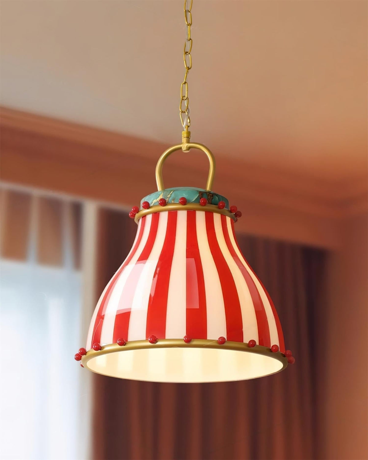 Flick Suspension en Verre Rayures Rouges et Blanches