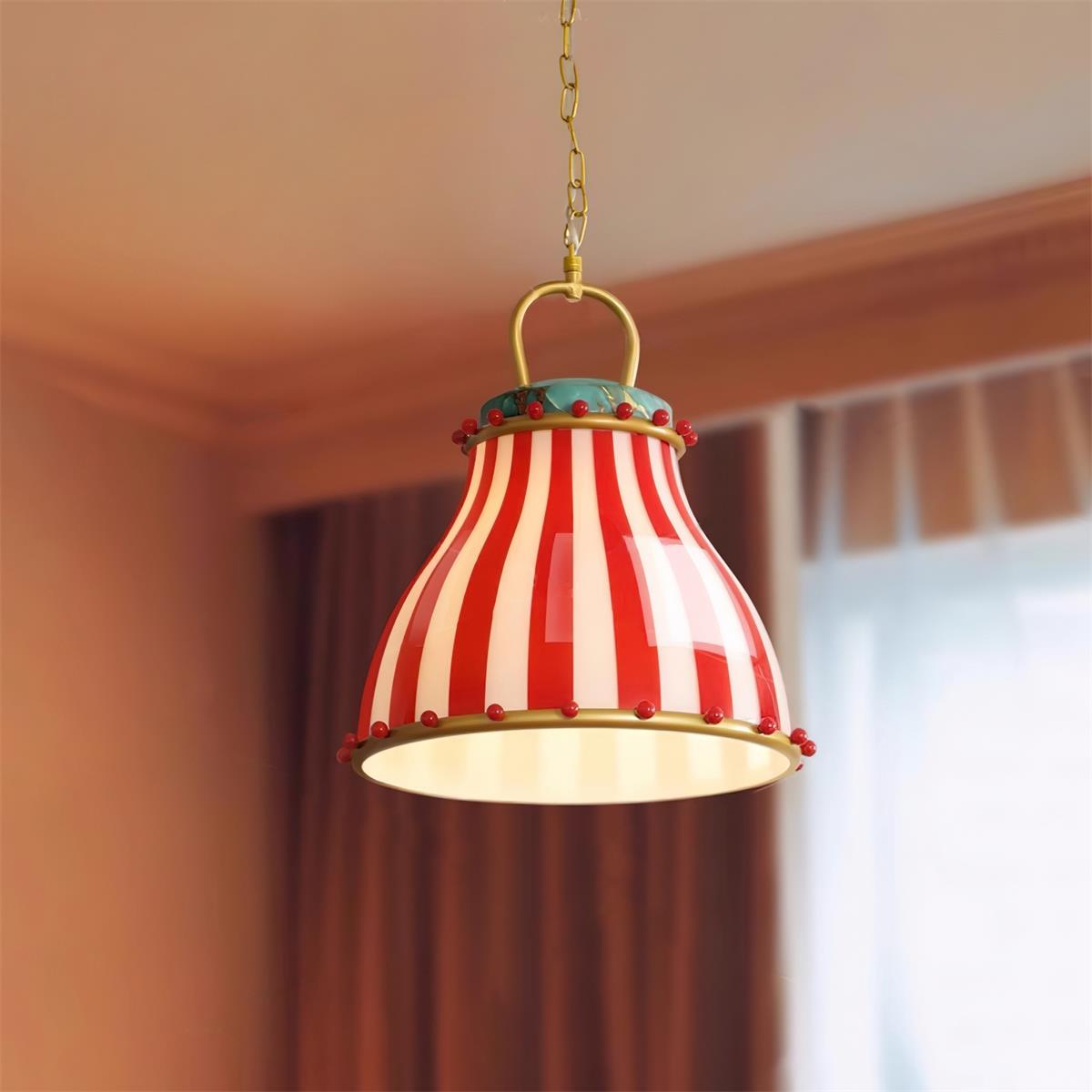 Flick Suspension en Verre Rayures Rouges et Blanches