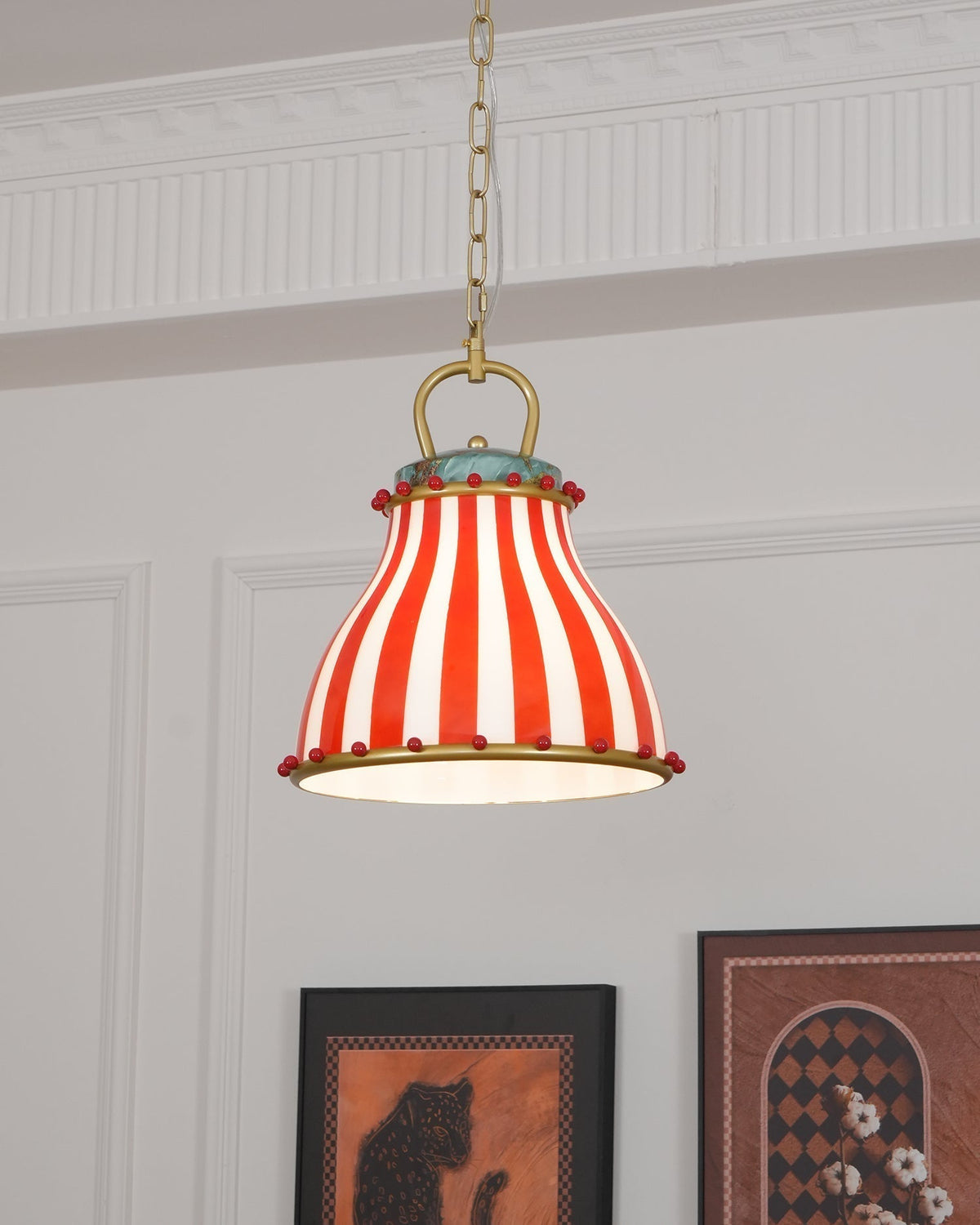 Flick Suspension en Verre Rayures Rouges et Blanches