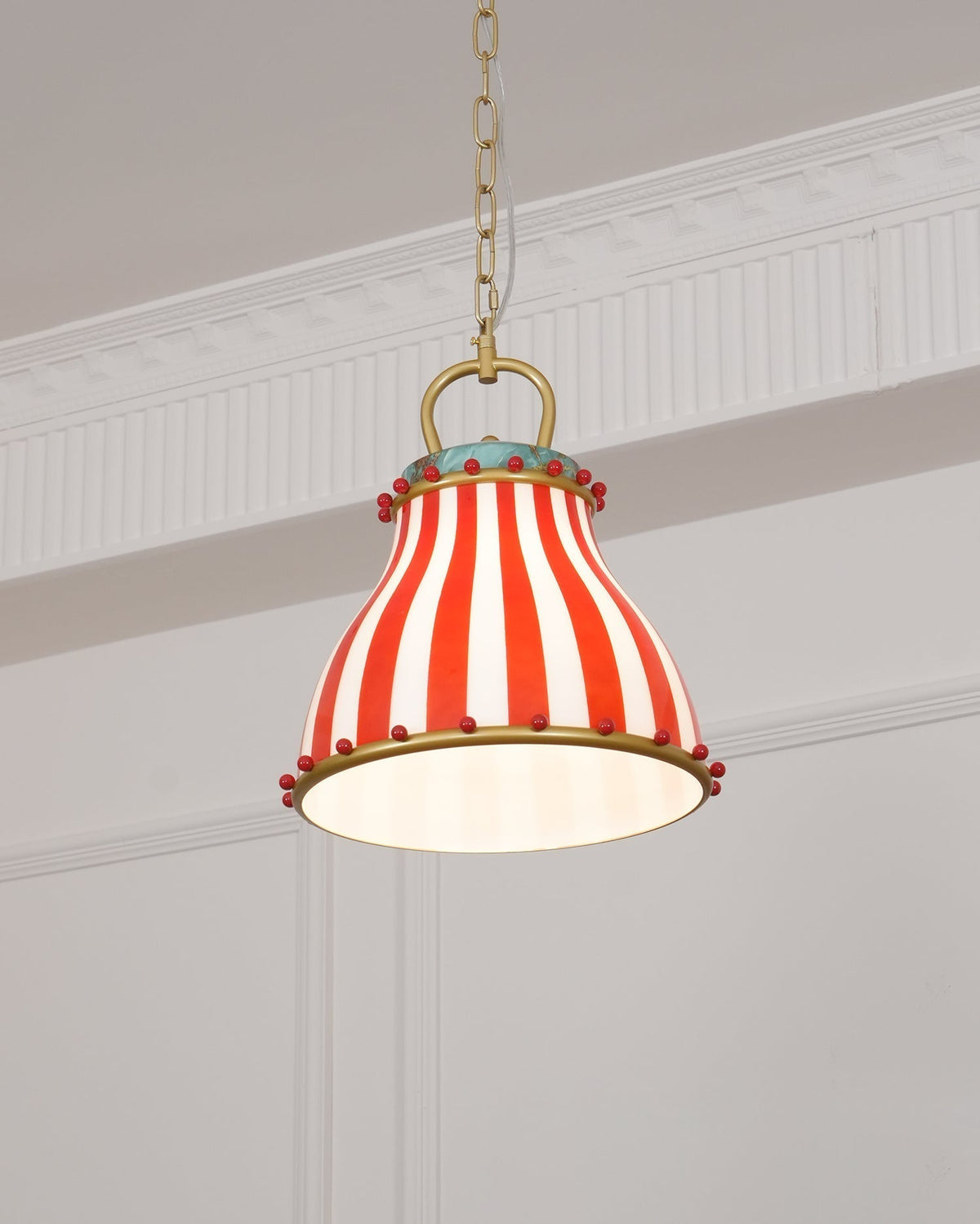 Flick Suspension en Verre Rayures Rouges et Blanches