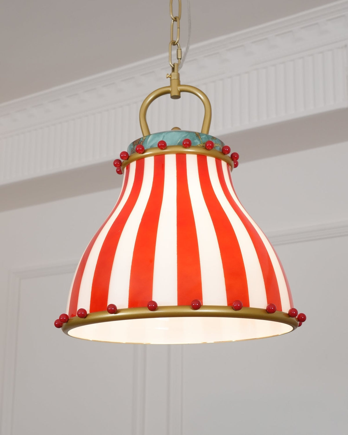 Flick Suspension en Verre Rayures Rouges et Blanches