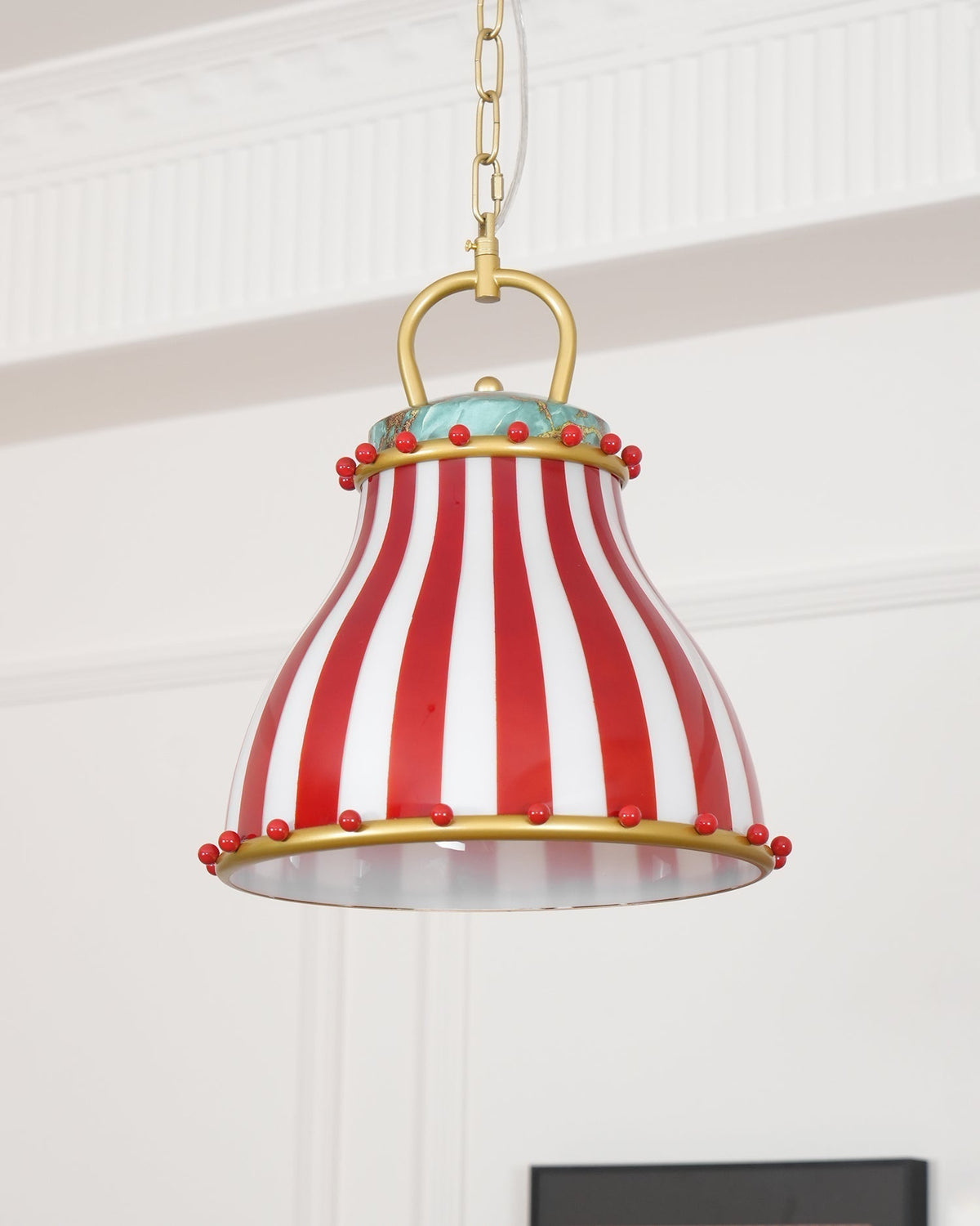 Flick Suspension en Verre Rayures Rouges et Blanches
