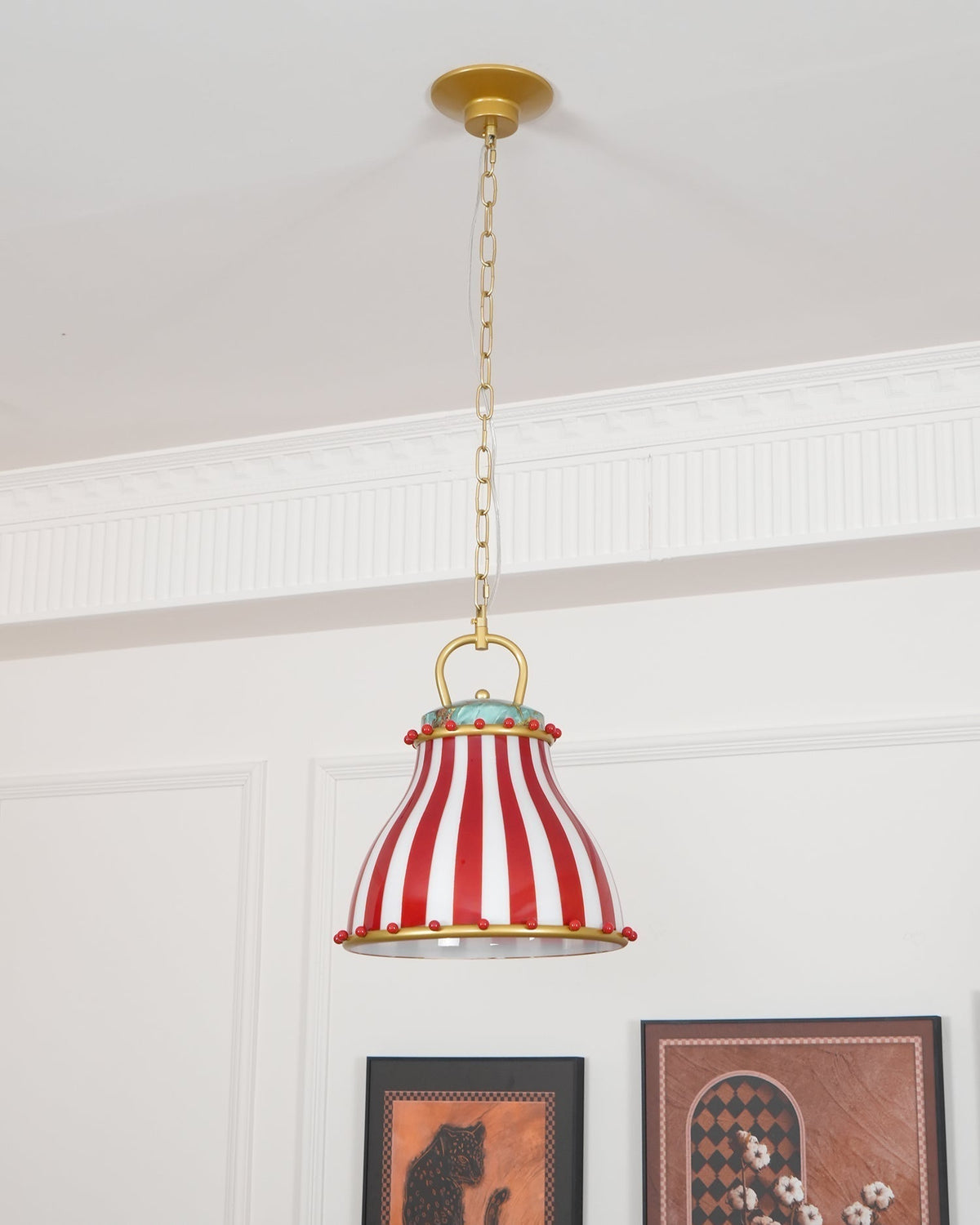 Flick Suspension en Verre Rayures Rouges et Blanches