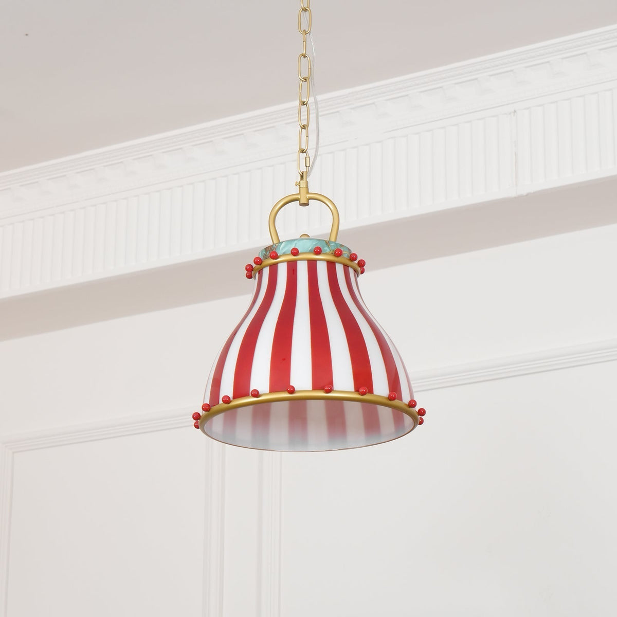 Flick Suspension en Verre Rayures Rouges et Blanches