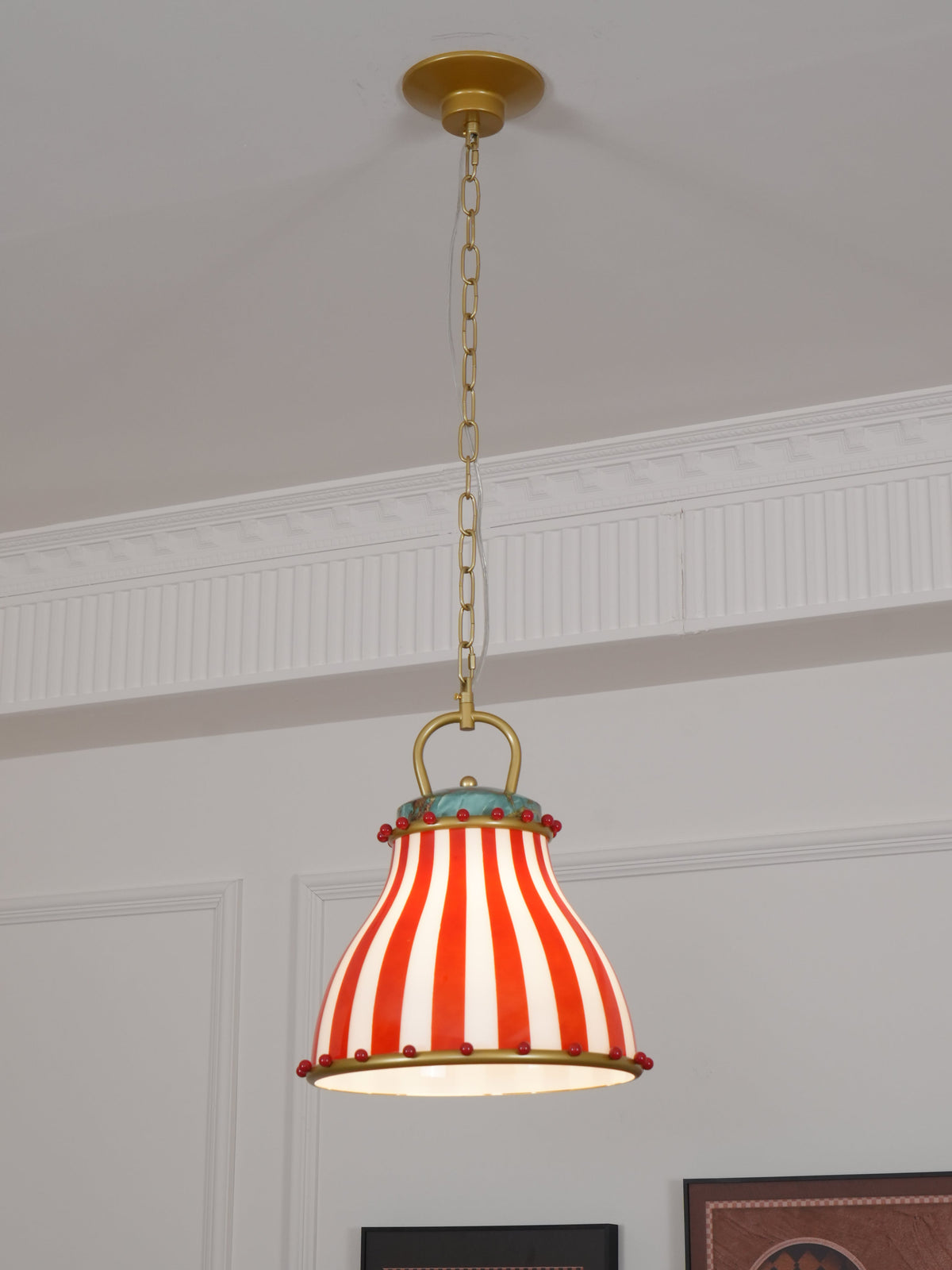 Flick Suspension en Verre Rayures Rouges et Blanches
