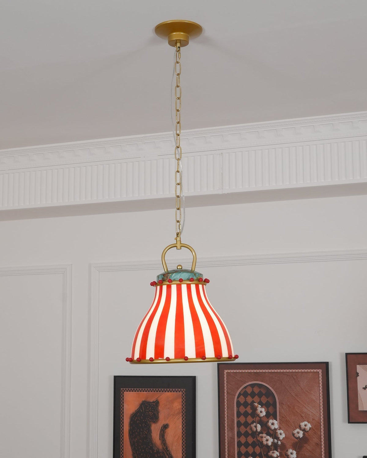 Flick Suspension en Verre Rayures Rouges et Blanches