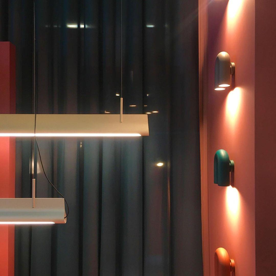 Vayla Arc Minimaliste LED Applique Murale Noir Rouge Bleu