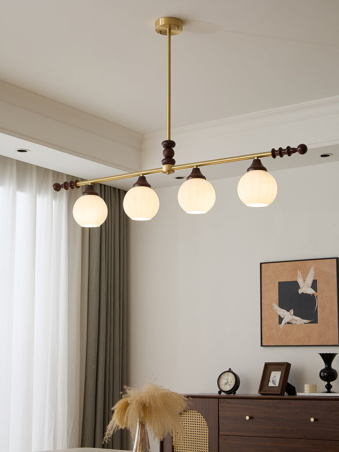 Vosole Lustre Vintage Traditionnel Élégant en Bois