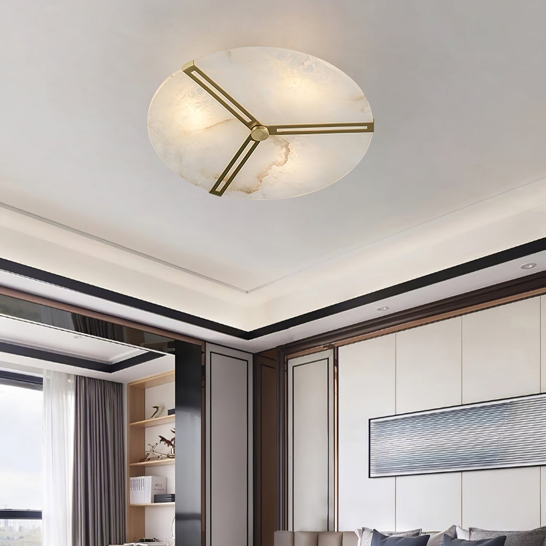 Aveline Lumière de Plafond Appliquée en Albâtre
