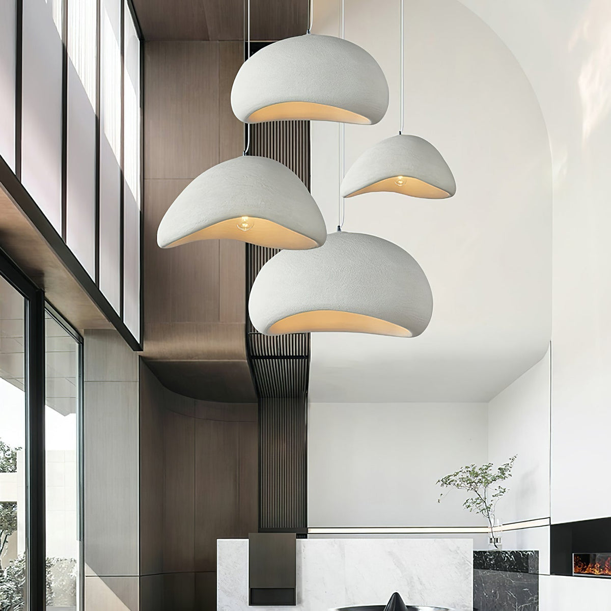 Lustra Suspension Lampe Nuage Blanc Minimaliste