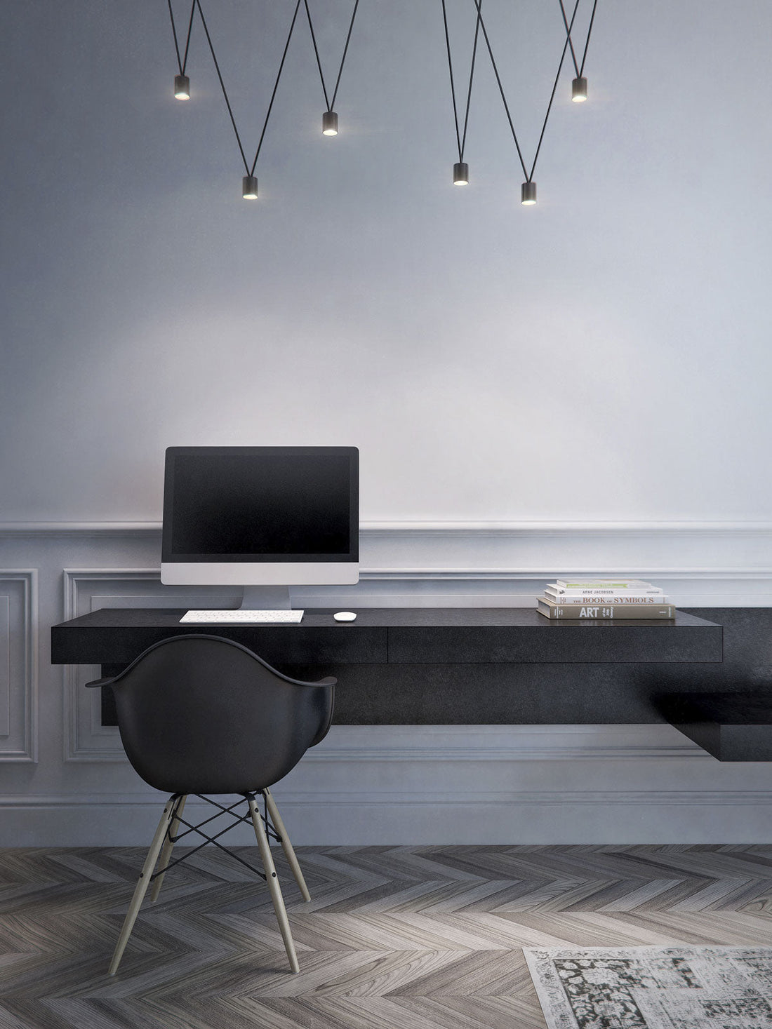 Lustra Collection de Suspensions Lampes Fils Câblés Fins
