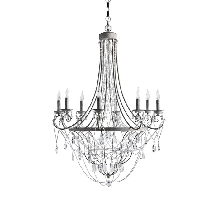 Luster Lustre Métal Cristal Industriel Traditionnel Vintage
