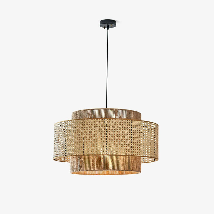 Ulshayra Lampe Suspension en Rotin Concentrique