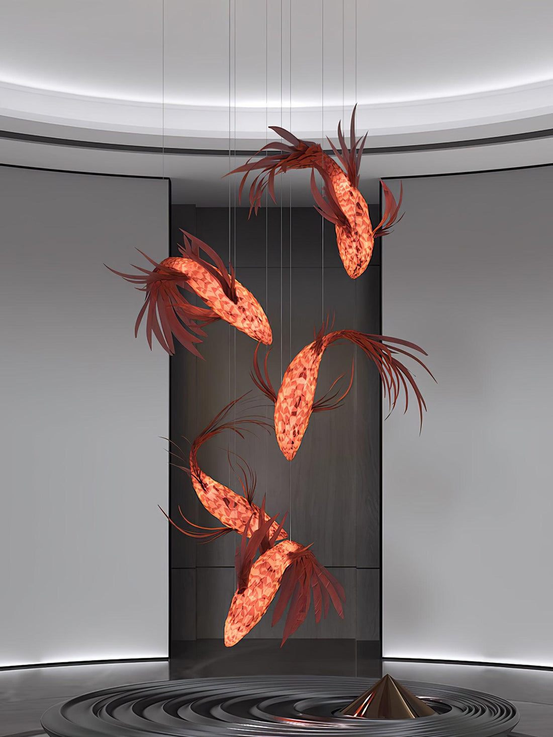 Vamararae Suspension Koi tourbillon cramoisi