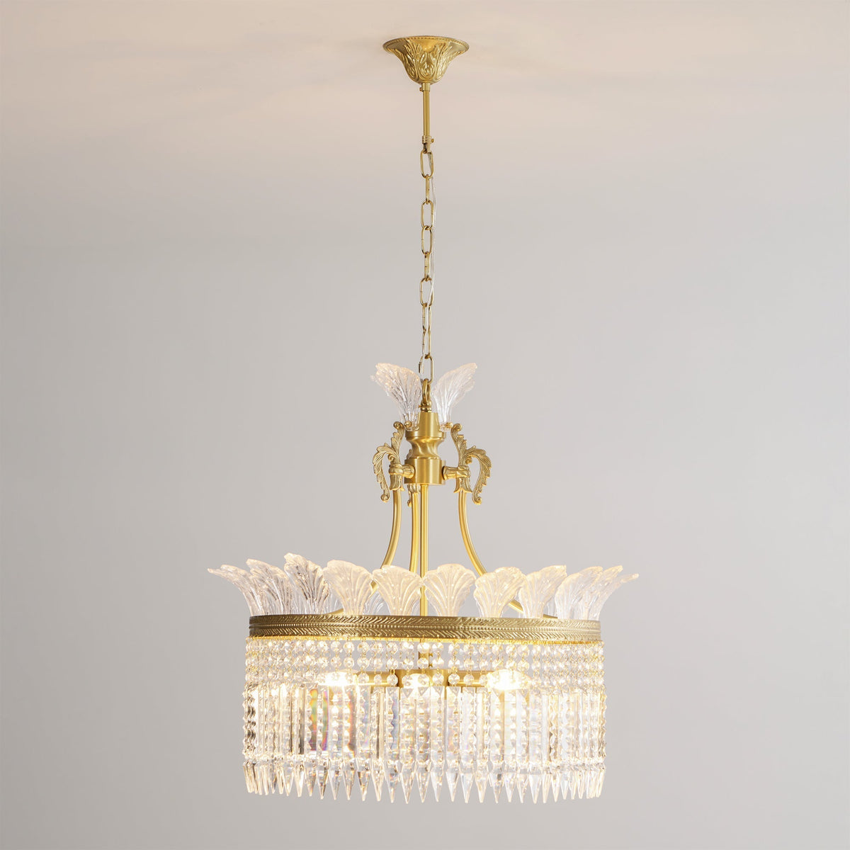 Xelra Lustre en Laiton & Cristal