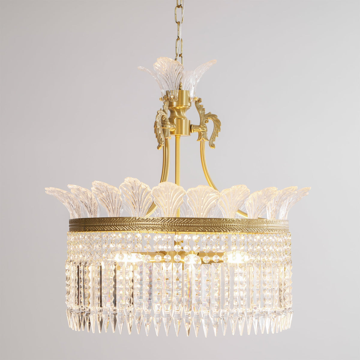 Xelra Lustre en Laiton & Cristal