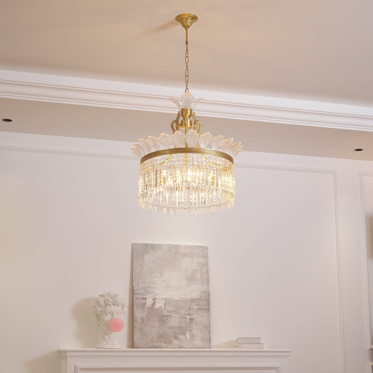 Xelra Lustre en Laiton & Cristal