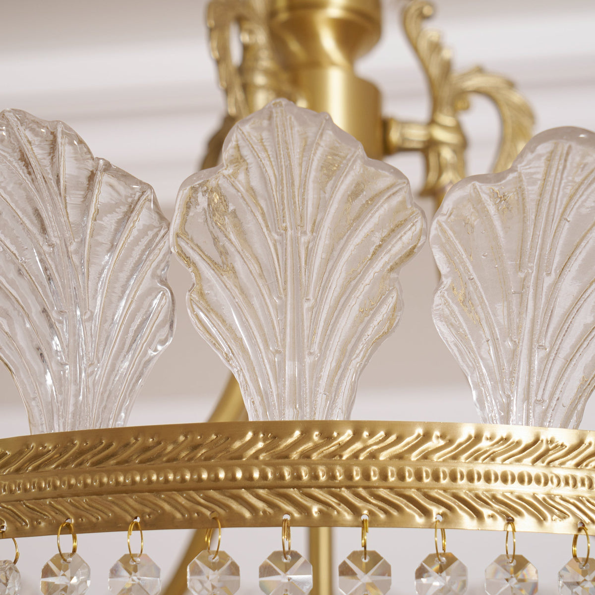 Xelra Lustre en Laiton & Cristal