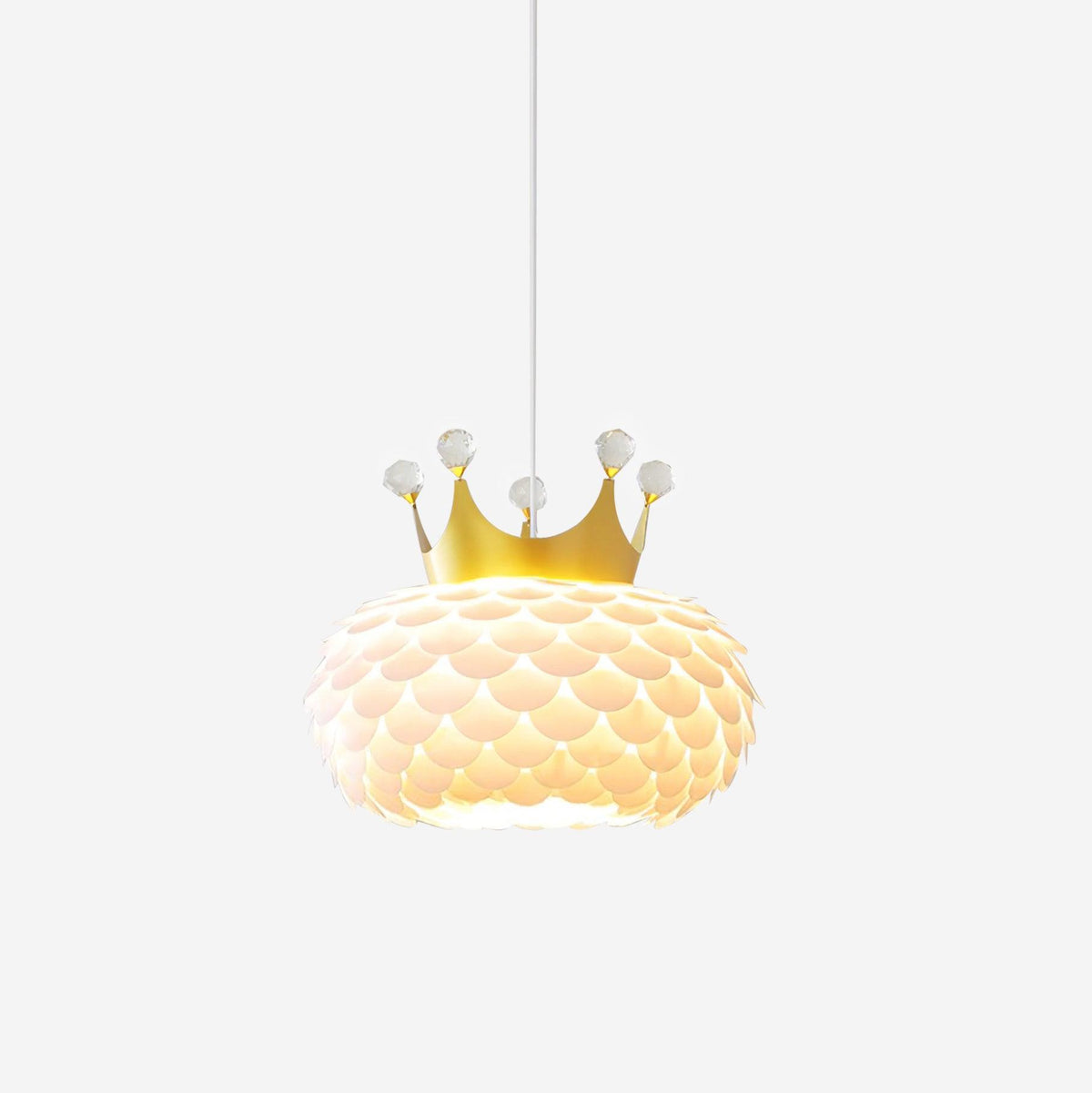 Crown Lampe Suspendue Cristal Coquille Glam
