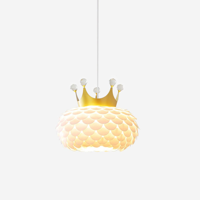 Crown Lampe Suspendue Cristal Coquille Glam