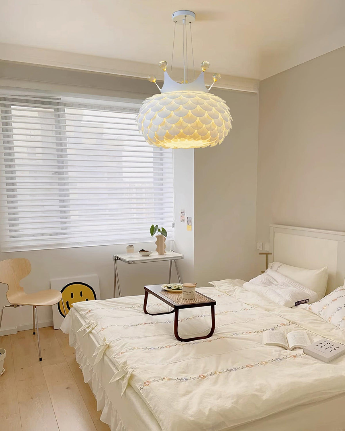 Crown Lampe Suspendue Cristal Coquille Glam