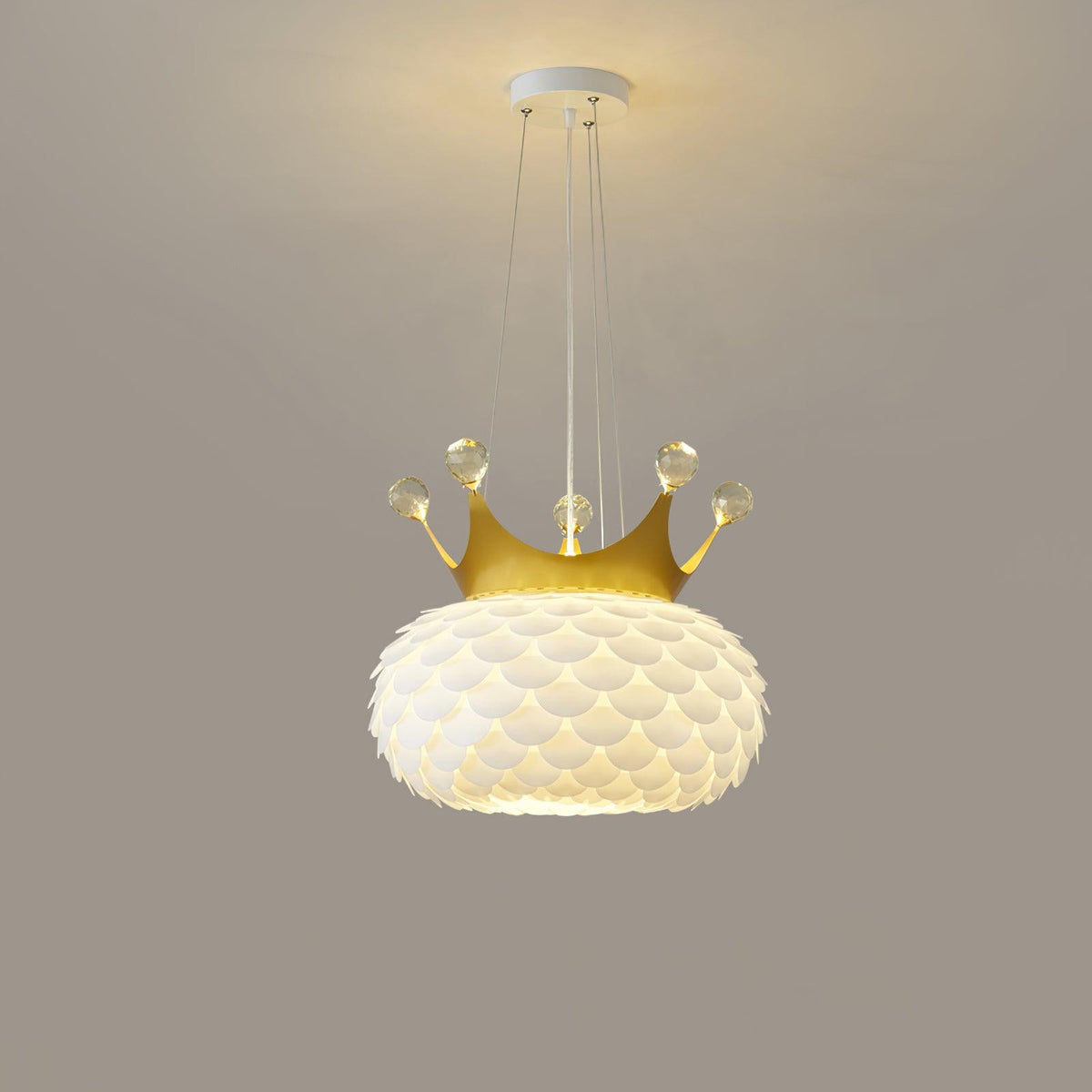 Crown Lampe Suspendue Cristal Coquille Glam