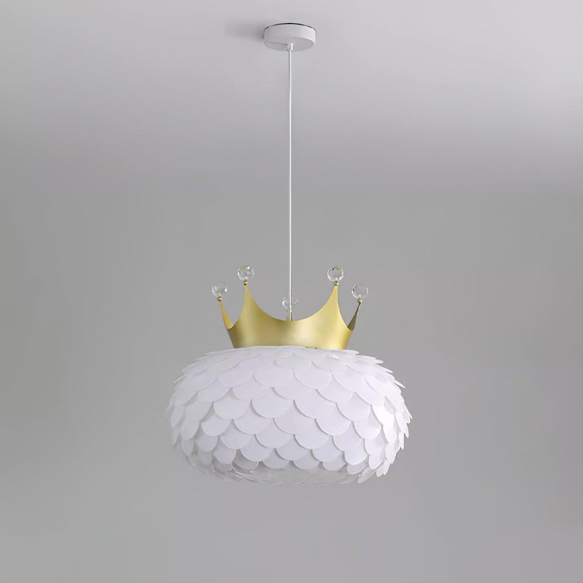 Crown Lampe Suspendue Cristal Coquille Glam