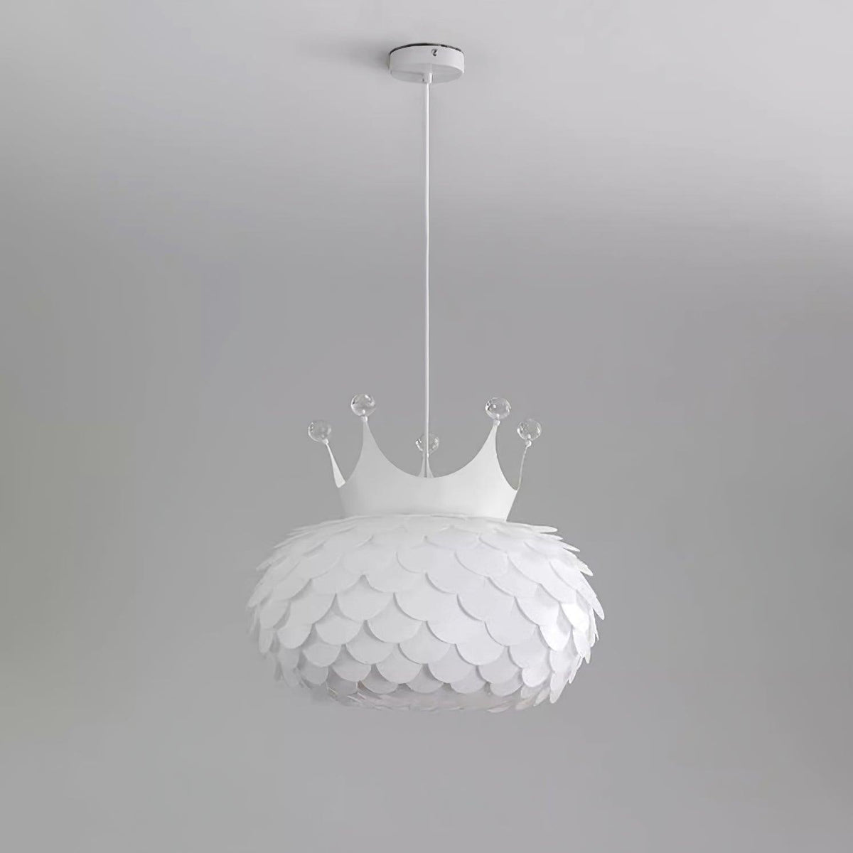 Crown Lampe Suspendue Cristal Coquille Glam