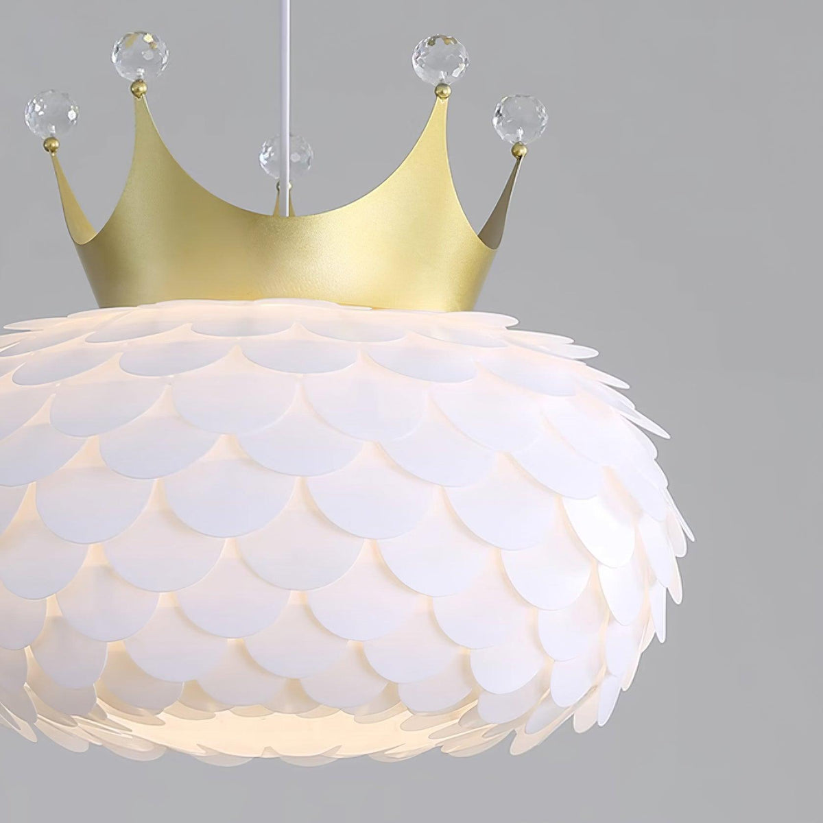 Crown Lampe Suspendue Cristal Coquille Glam