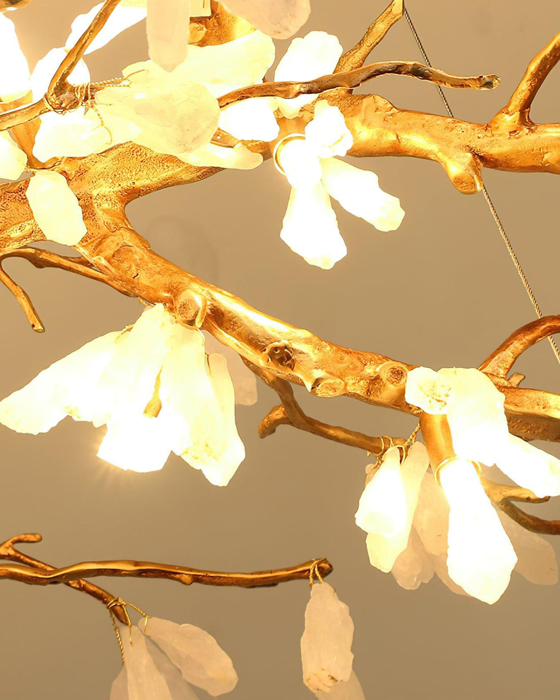 Lustra Lustre Organique en Pierre et Branches