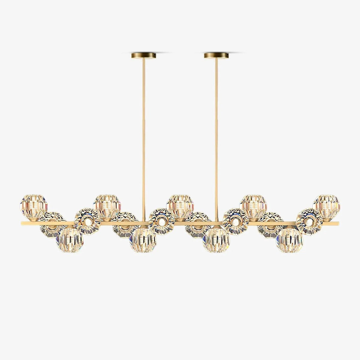 Vavynor Lustre Luxueux Boule Laiton Cristal Verre