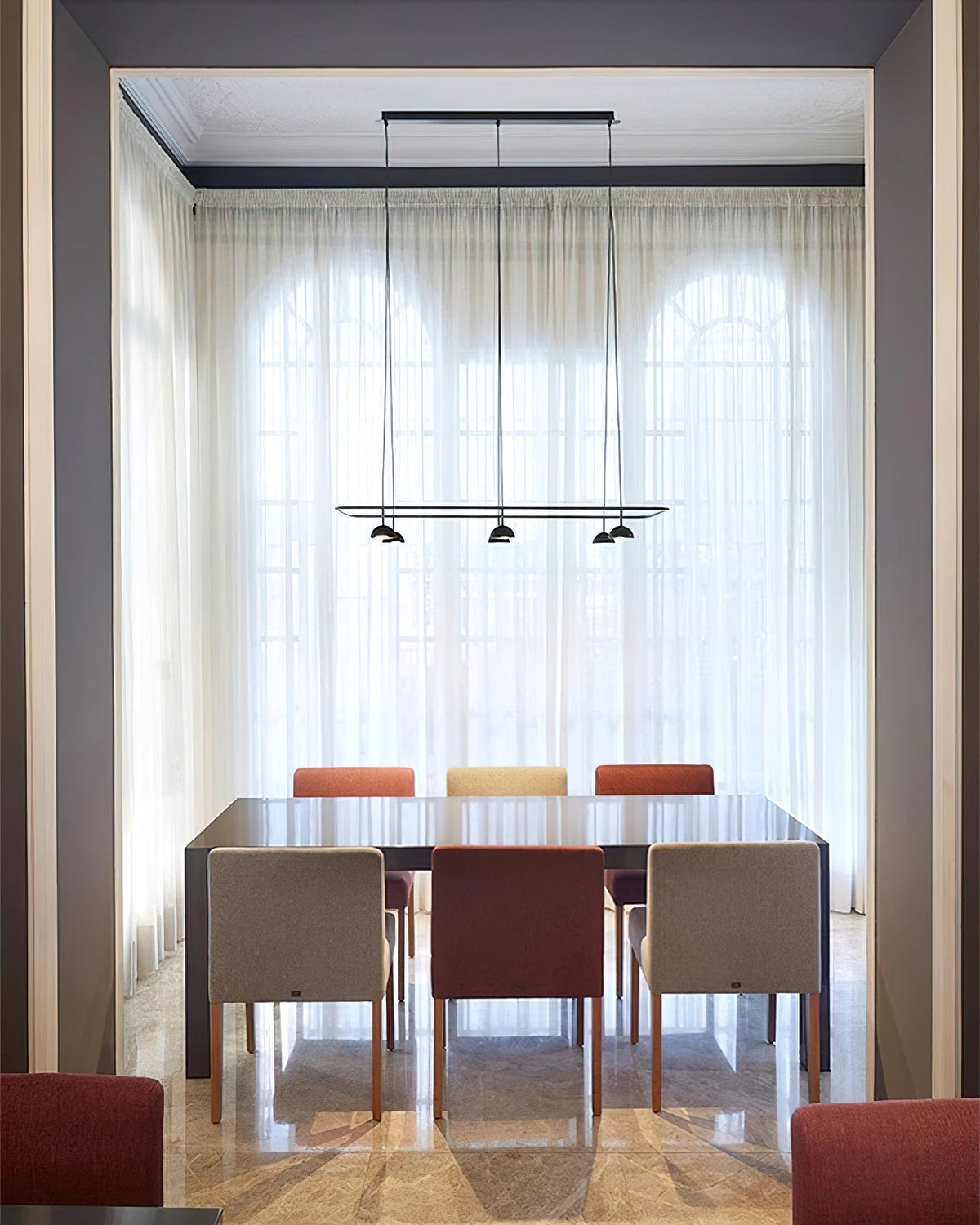 Aurora Lustre LED Élégant