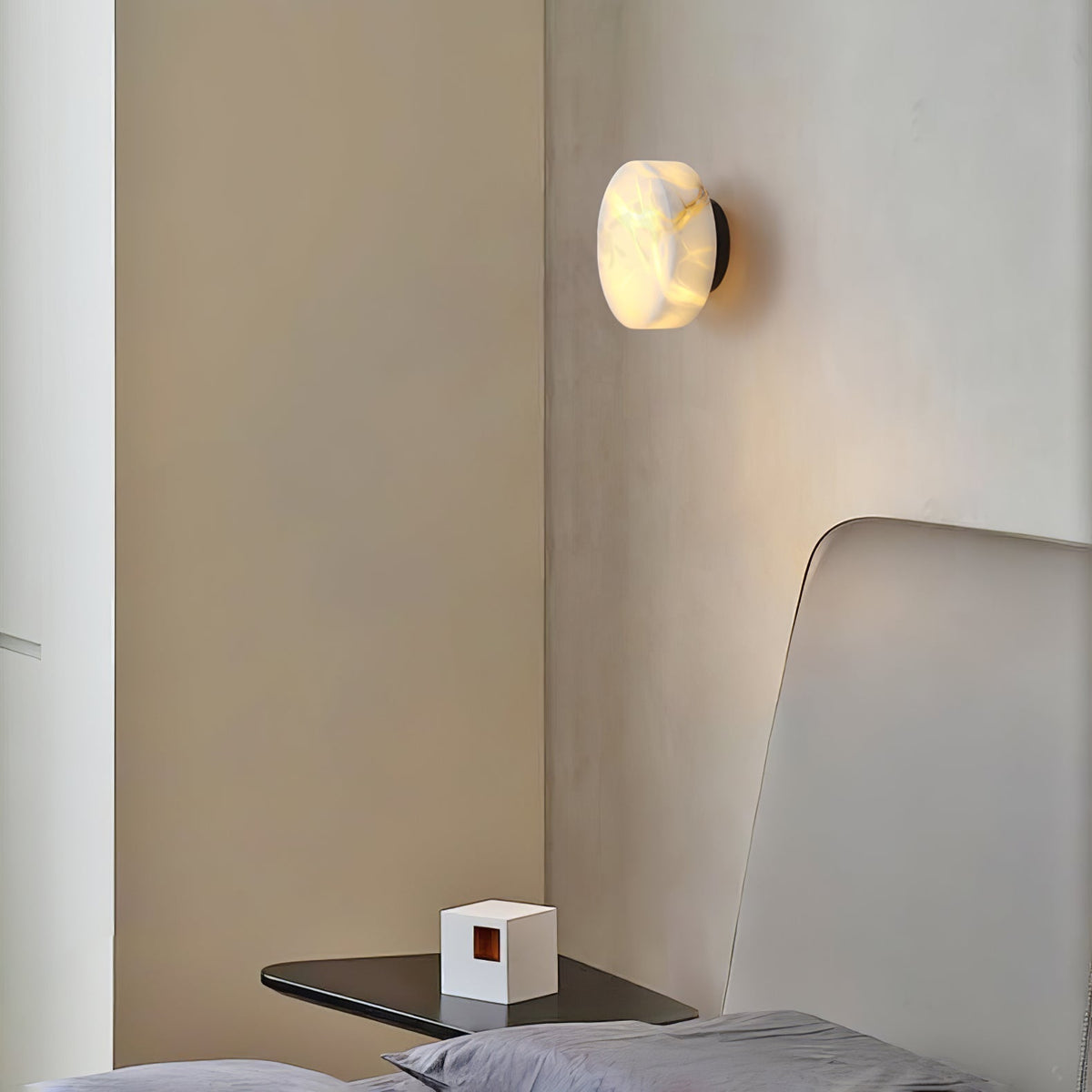 Glim Applique Murale Moderne Minimaliste En Laiton Et Albâtre