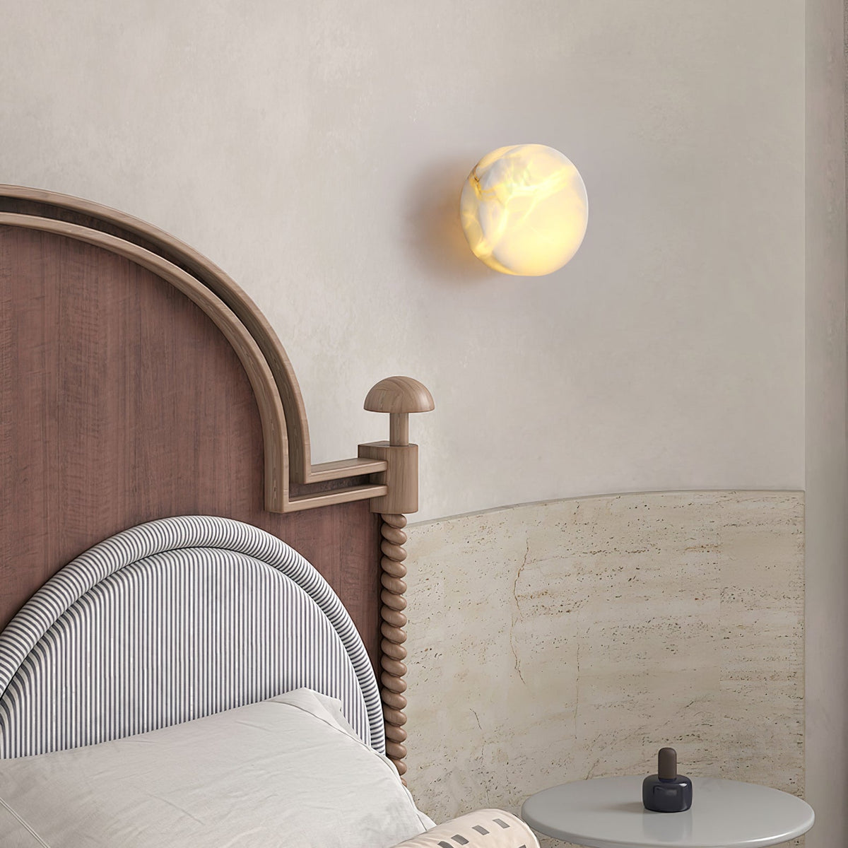 Glim Applique Murale Moderne Minimaliste En Laiton Et Albâtre