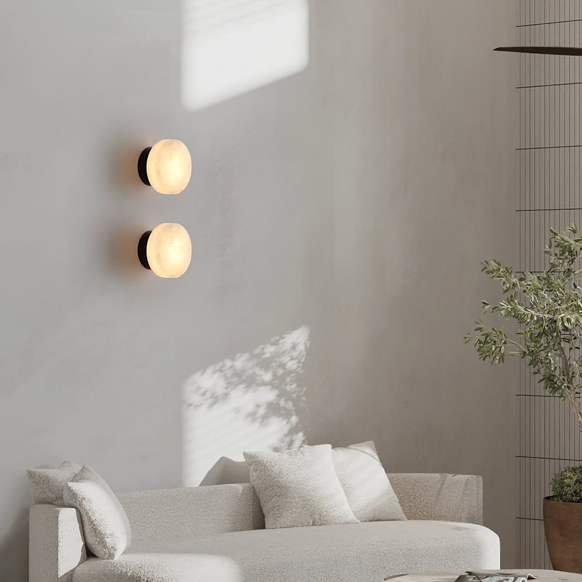 Glim Applique Murale Moderne Minimaliste En Laiton Et Albâtre