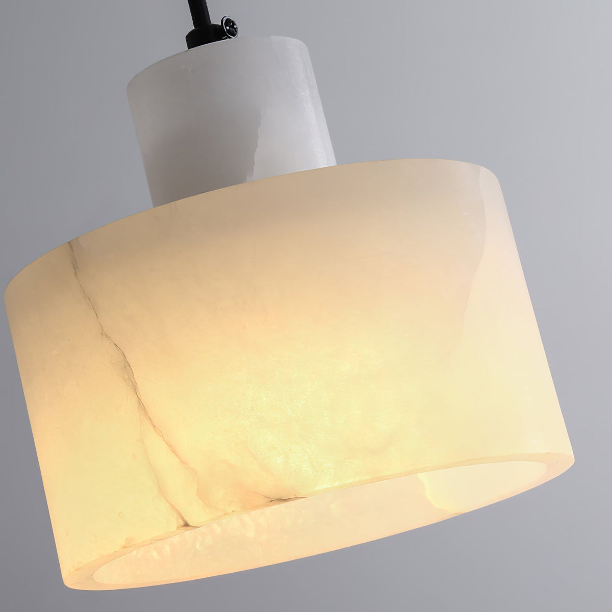 Alabaster Suspension Double Cylindrique