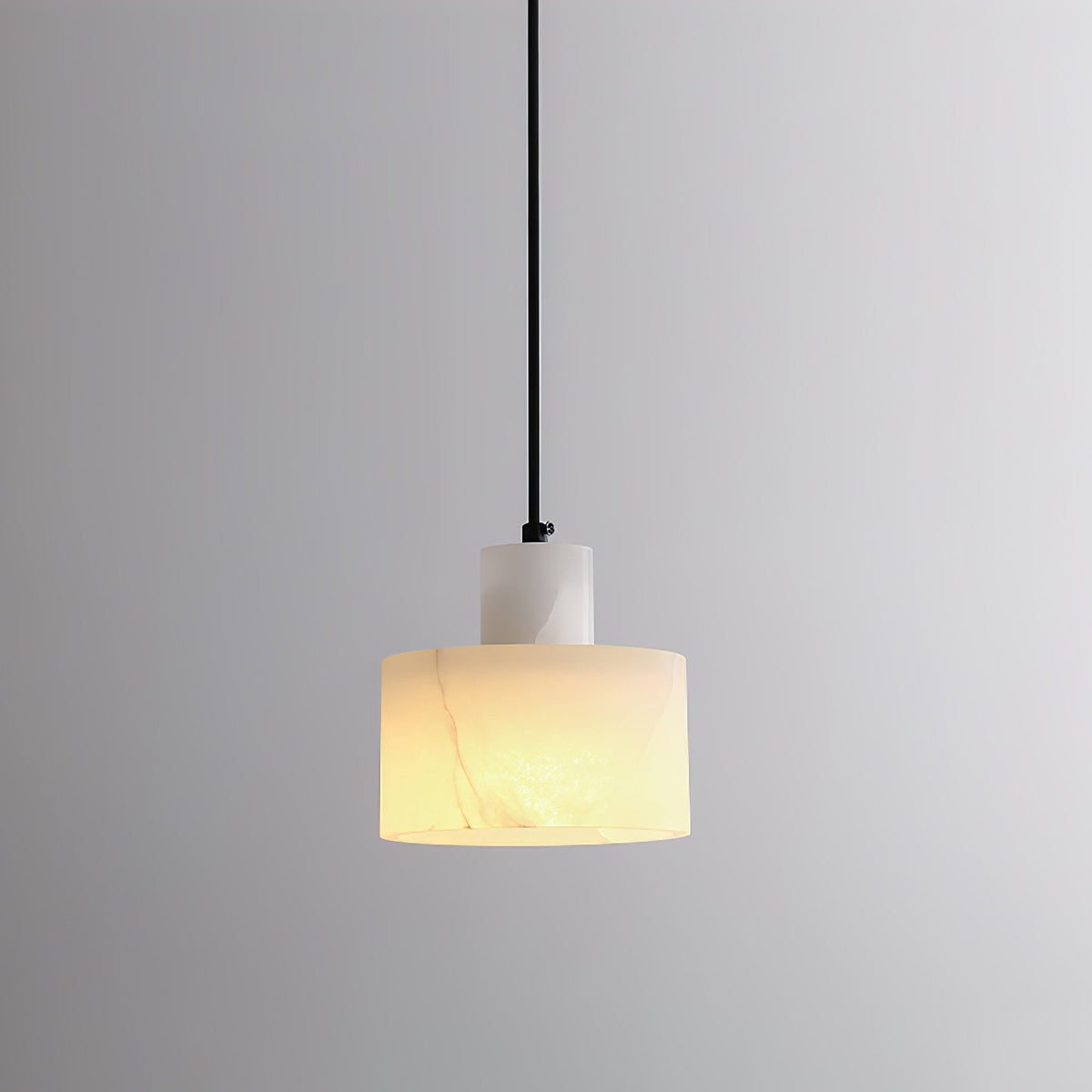 Alabaster Suspension Double Cylindrique