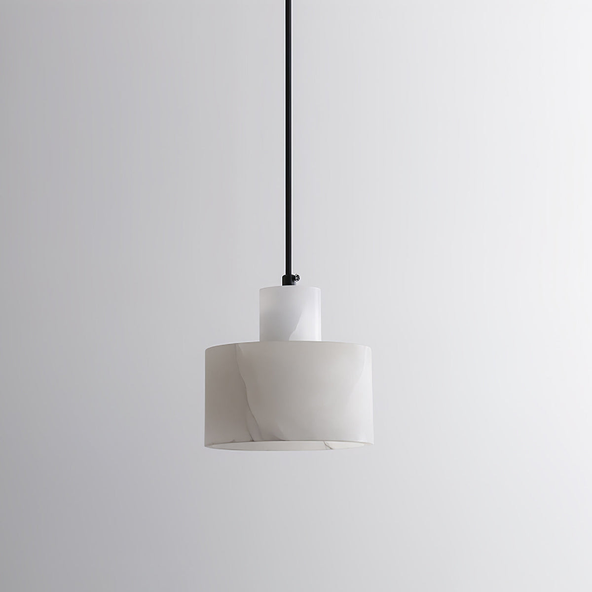 Alabaster Suspension Double Cylindrique