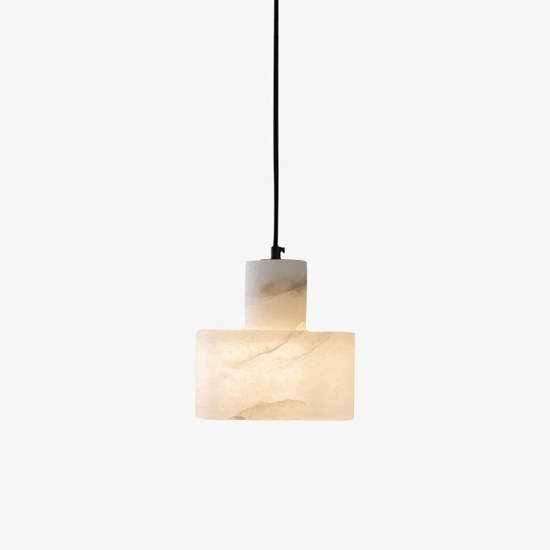 Alabaster Suspension Double Cylindrique