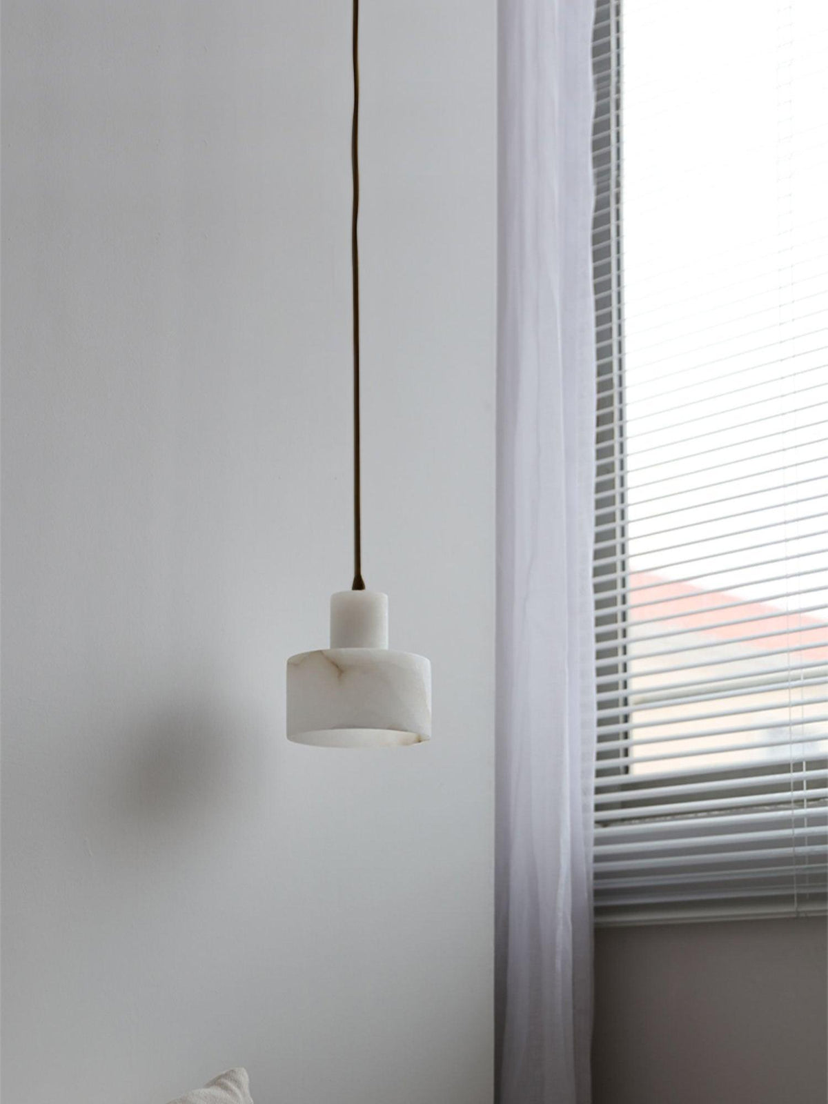 Alabaster Suspension Double Cylindrique